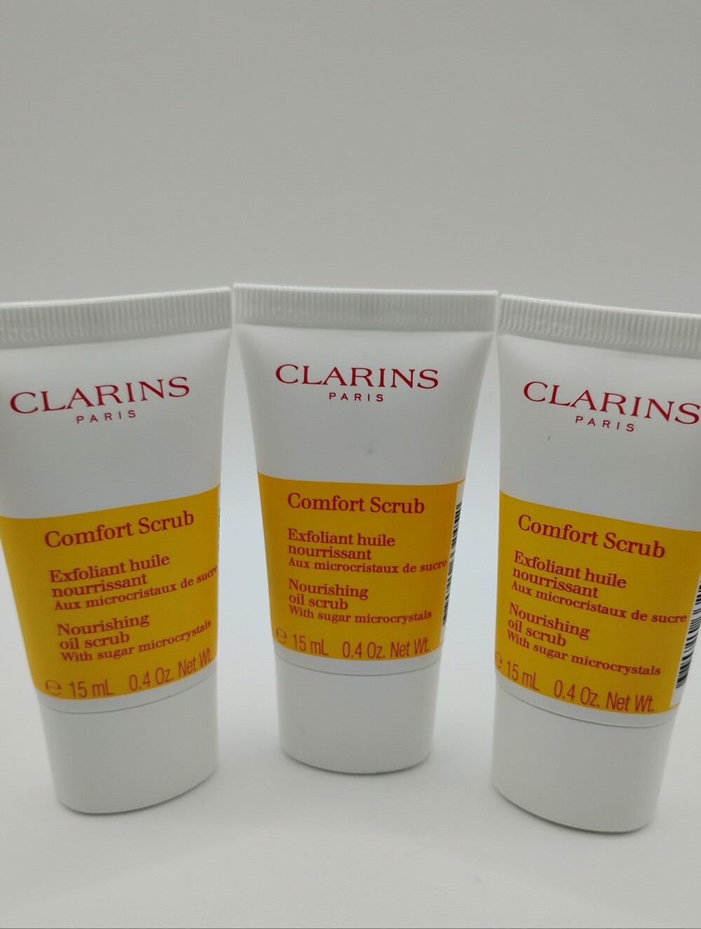 3-Clarins Comfort Oil Scrub -Gentle Nourishing Scrub Sugar Microcrystals NEW